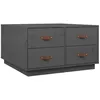 Image de vidaXL Table basse Gris 80x80x45 cm Bois massif de pin