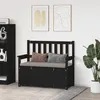 Image de vidaXL BibliothÃ¨que Noir 80x35x68 cm Bois de pin massif