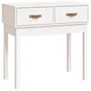 Image de vidaXL Table console Blanc 76,5x40x75 cm Bois massif de pin