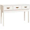 Image de vidaXL Table console Blanc 114x40x75 cm Bois massif de pin