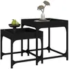 Image de Bouts de canapé, guéridons VidaXL  Tables d'appoint  Bois d'ingénierie Noir - Ensemble de 2 P31599817