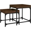 Image de vidaXL Tables d'appoint 2 pcs ChÃªne marron Bois d'ingÃ©nierie