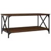 Image de vidaXL Table basse ChÃªne marron 100x50x45 cm Bois d'ingÃ©nierie et fer
