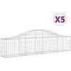 Image de Vidaxl Paniers Ã Gabions ArquÃ©s 5 Pcs 200x30x40/60 Cm Fer GalvanisÃ©