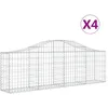Image de Vidaxl Paniers Ã Gabions ArquÃ©s 4 Pcs 200x30x60/80 Cm Fer GalvanisÃ©