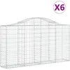 Image de Vidaxl Paniers Ã Gabions ArquÃ©s 6 Pcs 200x30x100/120 Cm Fer GalvanisÃ©