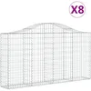 Image de Vidaxl Paniers Ã Gabions ArquÃ©s 8 Pcs 200x30x100/120 Cm Fer GalvanisÃ©