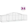 Image de Vidaxl Paniers Ã Gabions ArquÃ©s 4 Pcs 200x50x40/60 Cm Fer GalvanisÃ©