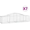 Image de Vidaxl Paniers Ã Gabions ArquÃ©s 7 Pcs 200x50x40/60 Cm Fer GalvanisÃ©