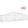 Image de Vidaxl Paniers Ã Gabions ArquÃ©s 12 Pcs 200x50x40/60 Cm Fer GalvanisÃ©