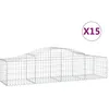 Image de Vidaxl Paniers Ã Gabions ArquÃ©s 15 Pcs 200x50x40/60 Cm Fer GalvanisÃ©