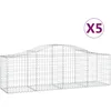Image de Vidaxl Paniers Ã Gabions ArquÃ©s 5 Pcs 200x50x60/80 Cm Fer GalvanisÃ©