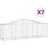 Image de Vidaxl Paniers Ã Gabions ArquÃ©s 7 Pcs 200x50x60/80 Cm Fer GalvanisÃ©