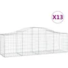 Image de Vidaxl Paniers Ã Gabions ArquÃ©s 13 Pcs 200x50x60/80 Cm Fer GalvanisÃ©