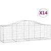 Image de Vidaxl Paniers Ã Gabions ArquÃ©s 14 Pcs 200x50x60/80 Cm Fer GalvanisÃ©