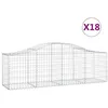 Image de Vidaxl Paniers Ã Gabions ArquÃ©s 18 Pcs 200x50x60/80 Cm Fer GalvanisÃ©
