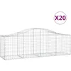 Image de Vidaxl Paniers Ã Gabions ArquÃ©s 20 Pcs 200x50x60/80 Cm Fer GalvanisÃ©