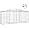 Image de Vidaxl Paniers Ã Gabions ArquÃ©s 13 Pcs 200x50x80/100 Cm Fer GalvanisÃ©