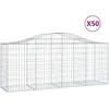 Image de Vidaxl Paniers Ã Gabions ArquÃ©s 50 Pcs 200x50x80/100 Cm Fer GalvanisÃ©