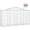 Image de Vidaxl Paniers Ã Gabions ArquÃ©s 6 Pcs 200x50x100/120 Cm Fer GalvanisÃ©