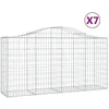 Image de Vidaxl Paniers Ã Gabions ArquÃ©s 7 Pcs 200x50x100/120 Cm Fer GalvanisÃ©