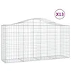 Image de Vidaxl Paniers Ã Gabions ArquÃ©s 13 Pcs 200x50x100/120 Cm Fer GalvanisÃ©