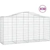 Image de Vidaxl Paniers Ã Gabions ArquÃ©s 30 Pcs 200x50x100/120 Cm Fer GalvanisÃ©