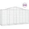 Image de Vidaxl Paniers Ã Gabions ArquÃ©s 50 Pcs 200x50x100/120 Cm Fer GalvanisÃ©