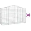 Image de Vidaxl Paniers Ã Gabions ArquÃ©s 8 Pcs 200x50x120/140 Cm Fer GalvanisÃ©