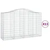 Image de Vidaxl Paniers Ã Gabions ArquÃ©s 13 Pcs 200x50x120/140 Cm Fer GalvanisÃ©