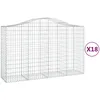 Image de Vidaxl Paniers Ã Gabions ArquÃ©s 18 Pcs 200x50x120/140 Cm Fer GalvanisÃ©