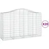 Image de Vidaxl Paniers Ã Gabions ArquÃ©s 20 Pcs 200x50x120/140 Cm Fer GalvanisÃ©