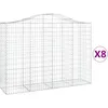 Image de Vidaxl Paniers Ã Gabions ArquÃ©s 8 Pcs 200x50x140/160 Cm Fer GalvanisÃ©