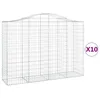 Image de Vidaxl Paniers Ã Gabions ArquÃ©s 10 Pcs 200x50x140/160 Cm Fer GalvanisÃ©