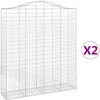 Image de Vidaxl Paniers Ã Gabions ArquÃ©s 2 Pcs 200x50x220/240 Cm Fer GalvanisÃ©