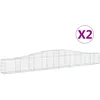 Image de Vidaxl Paniers Ã Gabions ArquÃ©s 2 Pcs 400x30x40/60 Cm Fer GalvanisÃ©