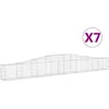 Image de Vidaxl Paniers Ã Gabions ArquÃ©s 7 Pcs 400x30x40/60 Cm Fer GalvanisÃ©