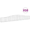 Image de Vidaxl Paniers Ã Gabions ArquÃ©s 10 Pcs 400x30x40/60 Cm Fer GalvanisÃ©