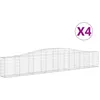 Image de Vidaxl Paniers Ã Gabions ArquÃ©s 4 Pcs 400x30x60/80 Cm Fer GalvanisÃ©