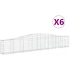 Image de Vidaxl Paniers Ã Gabions ArquÃ©s 6 Pcs 400x30x60/80 Cm Fer GalvanisÃ©
