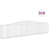 Image de Vidaxl Paniers Ã Gabions ArquÃ©s 10 Pcs 400x30x80/100 Cm Fer GalvanisÃ©