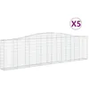 Image de Vidaxl Paniers Ã Gabions ArquÃ©s 5 Pcs 400x30x100/120 Cm Fer GalvanisÃ©