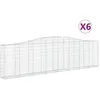 Image de Vidaxl Paniers Ã Gabions ArquÃ©s 6 Pcs 400x30x100/120 Cm Fer GalvanisÃ©