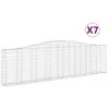 Image de Vidaxl Paniers Ã Gabions ArquÃ©s 7 Pcs 400x30x100/120 Cm Fer GalvanisÃ©