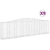 Image de Vidaxl Paniers Ã Gabions ArquÃ©s 9 Pcs 400x30x100/120 Cm Fer GalvanisÃ©