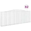 Image de Vidaxl Paniers Ã Gabions ArquÃ©s 2 Pcs 400x30x140/160 Cm Fer GalvanisÃ©