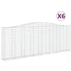 Image de Vidaxl Paniers Ã Gabions ArquÃ©s 6 Pcs 400x30x140/160 Cm Fer GalvanisÃ©