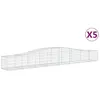 Image de Vidaxl Paniers Ã Gabions ArquÃ©s 5 Pcs 400x50x40/60 Cm Fer GalvanisÃ©