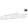 Image de Vidaxl Paniers Ã Gabions ArquÃ©s 7 Pcs 400x50x40/60 Cm Fer GalvanisÃ©