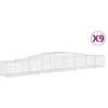 Image de Vidaxl Paniers Ã Gabions ArquÃ©s 9 Pcs 400x50x40/60 Cm Fer GalvanisÃ©
